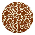 Brown Cow Print Round Blanket