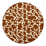 Brown Cow Print Round Blanket