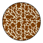 Brown Cow Print Round Floor Mat