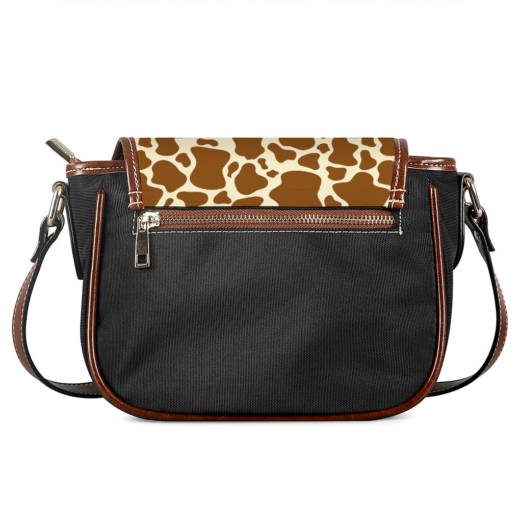 Brown Cow Print Saddle Bag