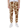 Brown Cow Print Joggers