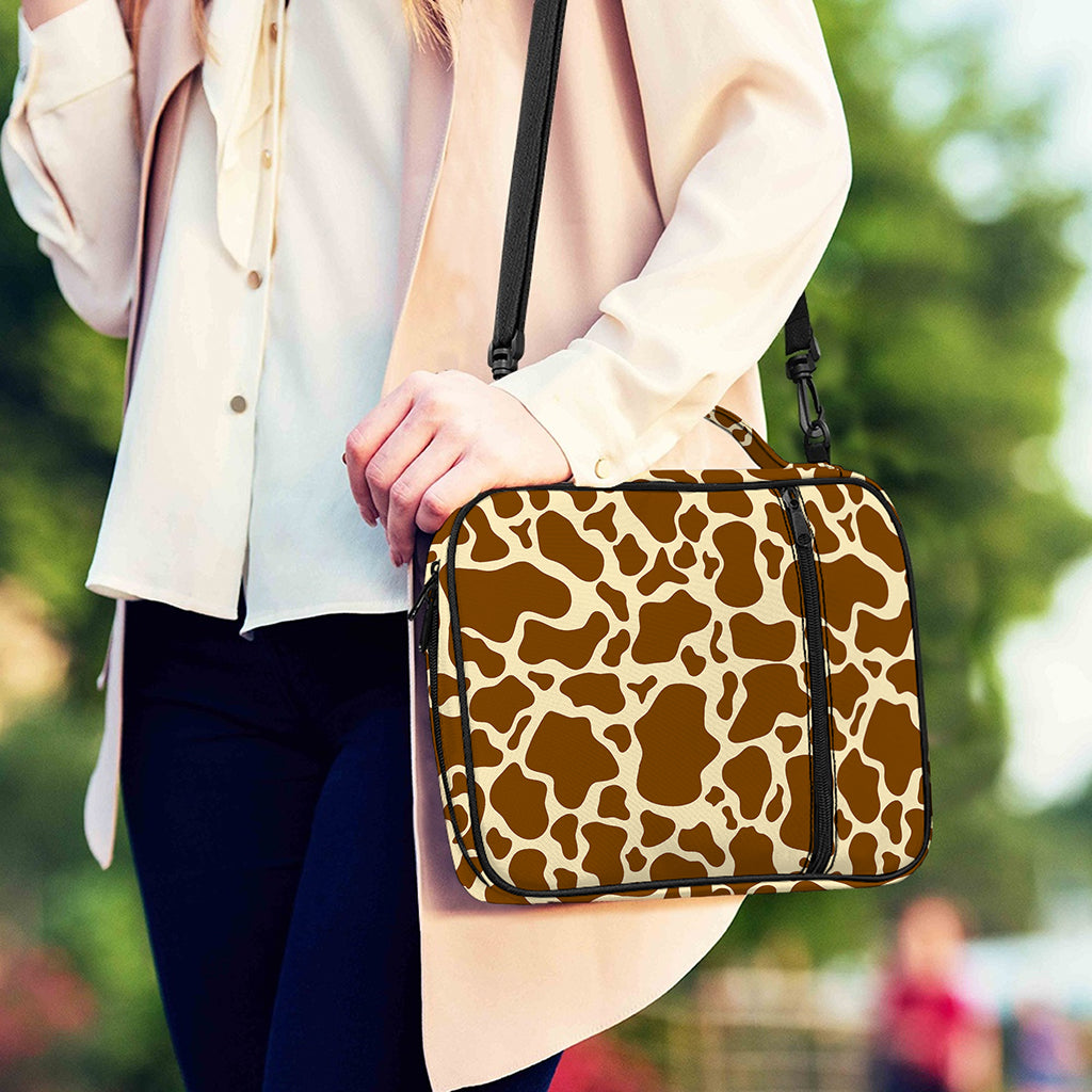 Brown Cow Print Shoulder Strap Bible Bag