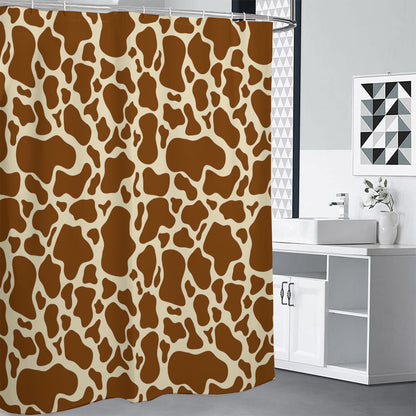 Brown Cow Print Shower Curtain