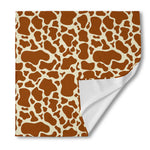 Brown Cow Print Silk Bandana