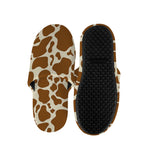 Brown Cow Print Slippers