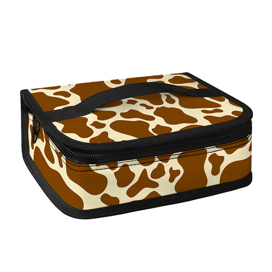 Brown Cow Print Small Lunch Bag