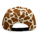 Brown Cow Print Snapback Cap