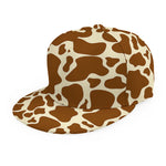 Brown Cow Print Snapback Cap