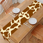 Brown Cow Print Table Runner