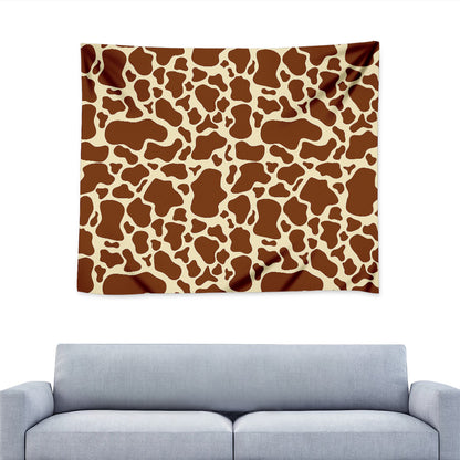 Brown Cow Print Tapestry