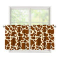 Brown Cow Print Tier Curtains