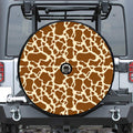 Brown Cow Print Tire Cover With Camera Hole