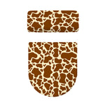 Brown Cow Print Toilet Lid And Tank Cover Set