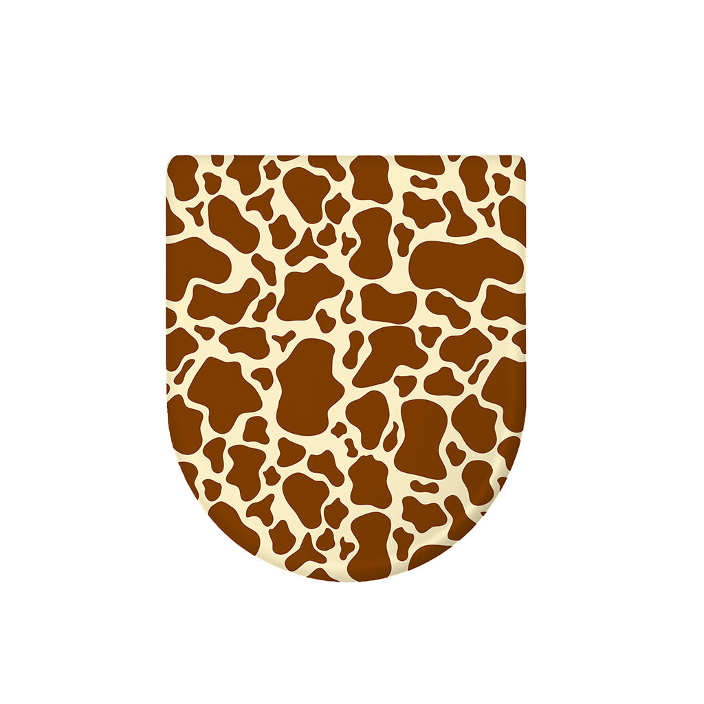 Brown Cow Print Toilet Lid Cover