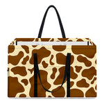 Brown Cow Print Utility Tote Bag