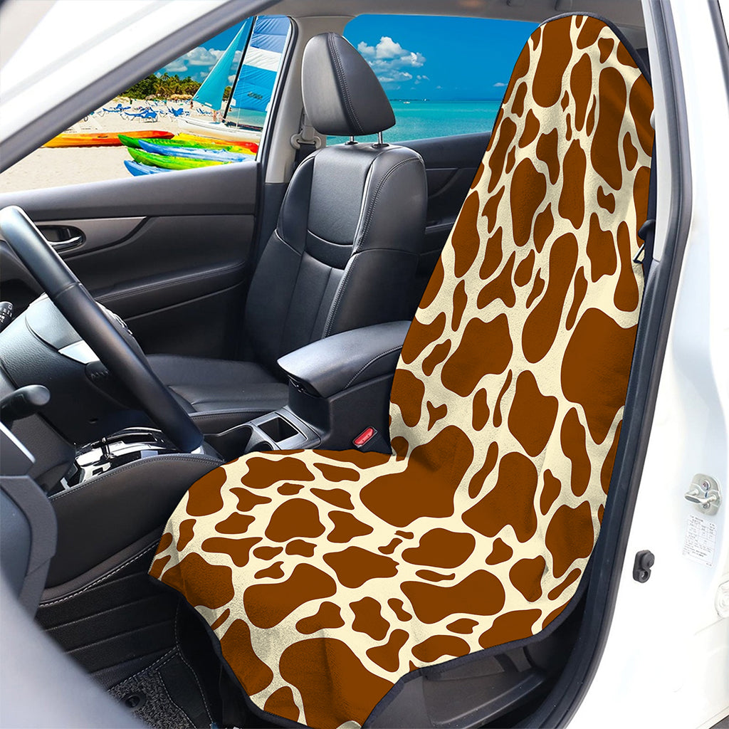 Brown Cow Print Waterproof Car Seat Cover
