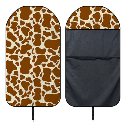 Brown Cow Print Waterproof Car Seat Cover