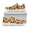 Brown Cow Print White Running Shoes