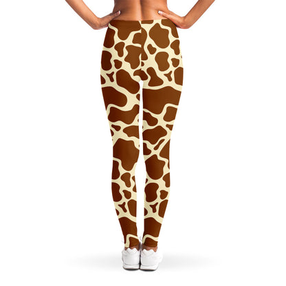 Brown Cow Print Women's Leggings