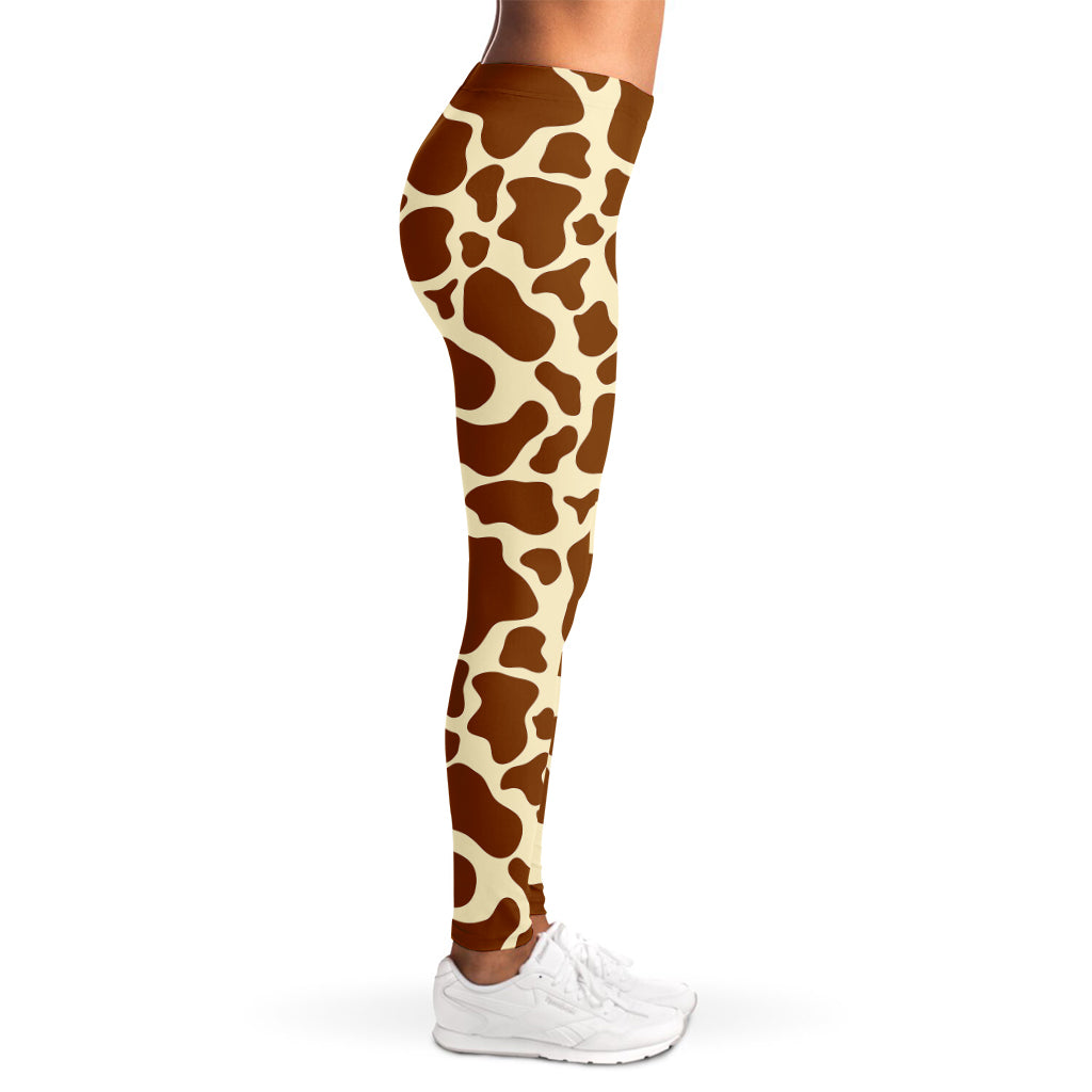 Brown Cow Print Women's Leggings
