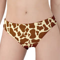 Brown Cow Print Women's Panties