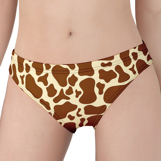 Brown Cow Print Women's Panties