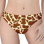 Brown Cow Print Women's Thong