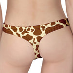 Brown Cow Print Women's Thong