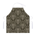 Brown Damask Pattern Print Adjustable Apron
