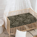 Brown Damask Pattern Print Baby Crib Sheet