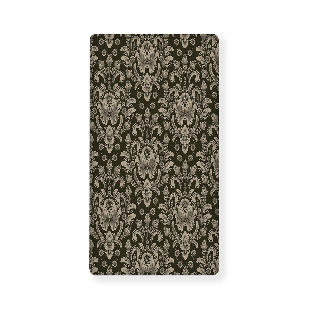 Brown Damask Pattern Print Baby Crib Sheet