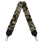Brown Damask Pattern Print Bag Strap