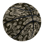 Brown Damask Pattern Print Basketball