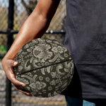 Brown Damask Pattern Print Basketball