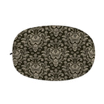 Brown Damask Pattern Print Car Side Mirror Covers