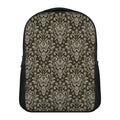 Brown Damask Pattern Print Casual Backpack