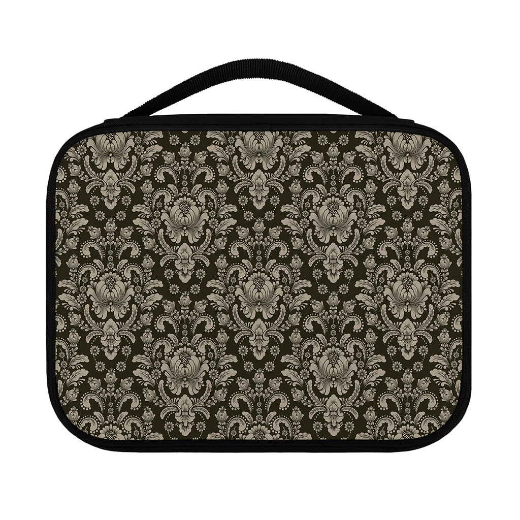 Brown Damask Pattern Print Classic Bible Case
