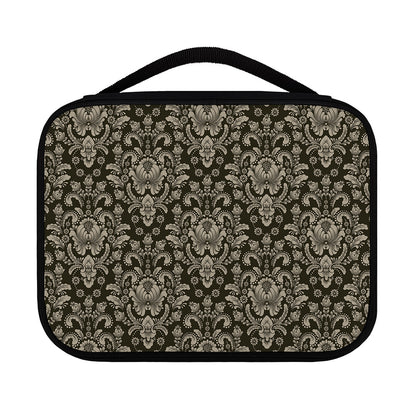 Brown Damask Pattern Print Classic Bible Case