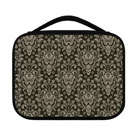 Brown Damask Pattern Print Classic Bible Case