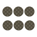 Brown Damask Pattern Print Coaster Set