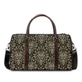Brown Damask Pattern Print Duffel Bag