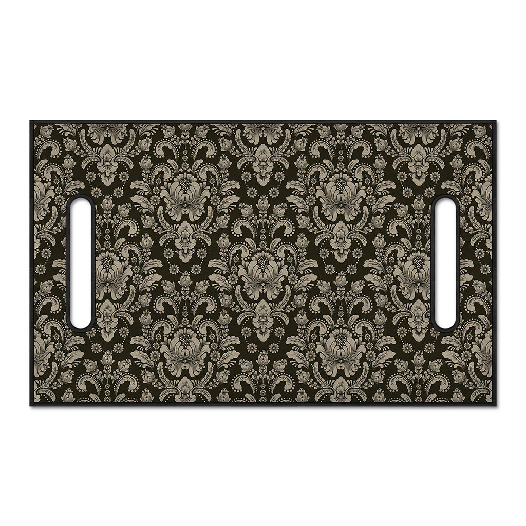Brown Damask Pattern Print Golf Cart Seat Cover