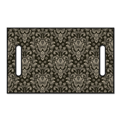 Brown Damask Pattern Print Golf Cart Seat Cover