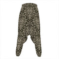Brown Damask Pattern Print Hammer Pants