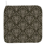 Brown Damask Pattern Print Hand Towel