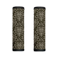 Brown Damask Pattern Print Handle Covers