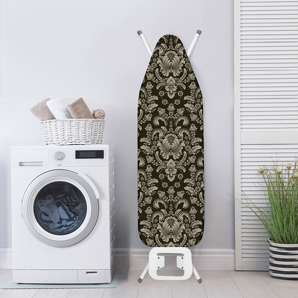 Brown Damask Pattern Print Ironing Board Cover
