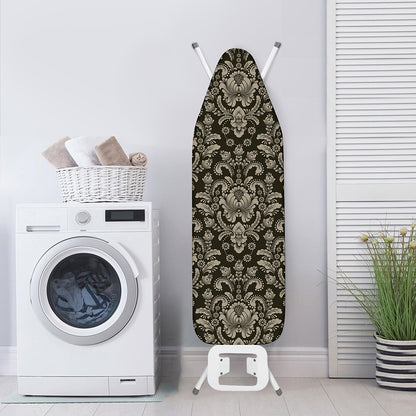 Brown Damask Pattern Print Ironing Board Cover