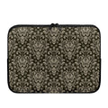 Brown Damask Pattern Print Laptop Sleeve