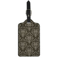 Brown Damask Pattern Print Luggage Tag